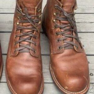 Brown Red Wings Shoes Men's Leather Boots - Only brown shoe for sale made in USA